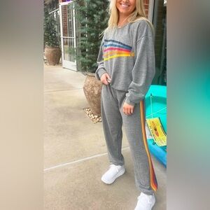 Aviator Nation Daydream Sweatshirt and 5 Stripe Sweatpants Set